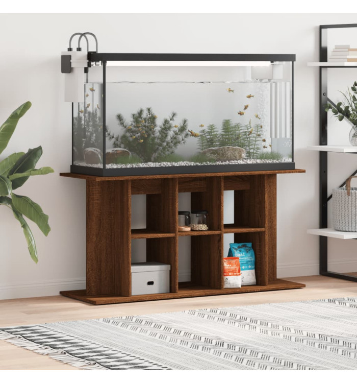 Support d'aquarium chêne marron 120x40x60 cm bois d'ingénierie | Mobilier & Déco