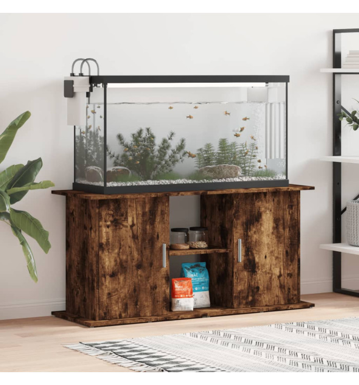 Support pour aquarium chêne fumé 121x41x58 cm bois d'ingénierie | Mobilier & Déco