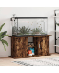 Support pour aquarium chêne fumé 121x41x58 cm bois d'ingénierie | Mobilier & Déco