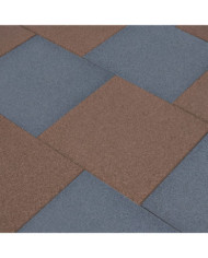 Carreaux de protection antichoc 6pcs Caoutchouc 50x50x3 cm Gris | Mobilier & Déco