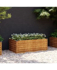 Lit surélevé de jardin 100x50x36 cm acier corten | Mobilier & Déco