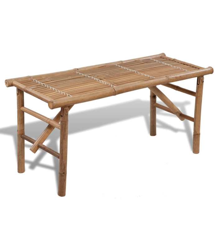 Banc de jardin pliable 118 cm Bambou | Mobilier & Déco