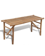 Banc de jardin pliable 118 cm Bambou | Mobilier & Déco