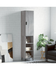 Buffet haut Sonoma gris 34,5x34x180 cm Bois d'ingénierie | Mobilier & Déco