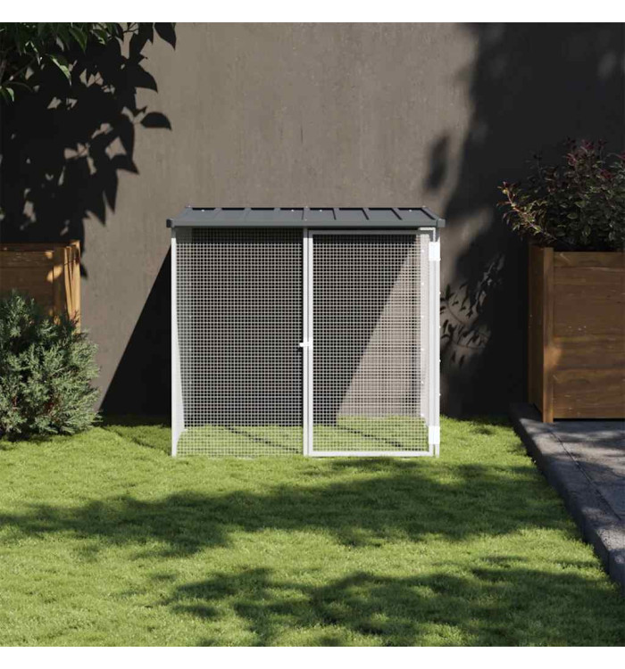 Poulailler avec toit anthracite 103x98x90 cm acier galvanisé | Mobilier & Déco