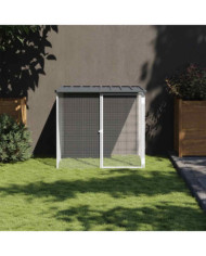 Poulailler avec toit anthracite 103x98x90 cm acier galvanisé | Mobilier & Déco