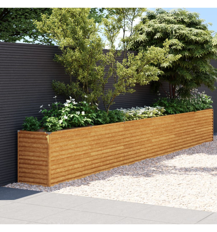 Lit surélevé de jardin 578x50x69 cm acier corten | Mobilier & Déco