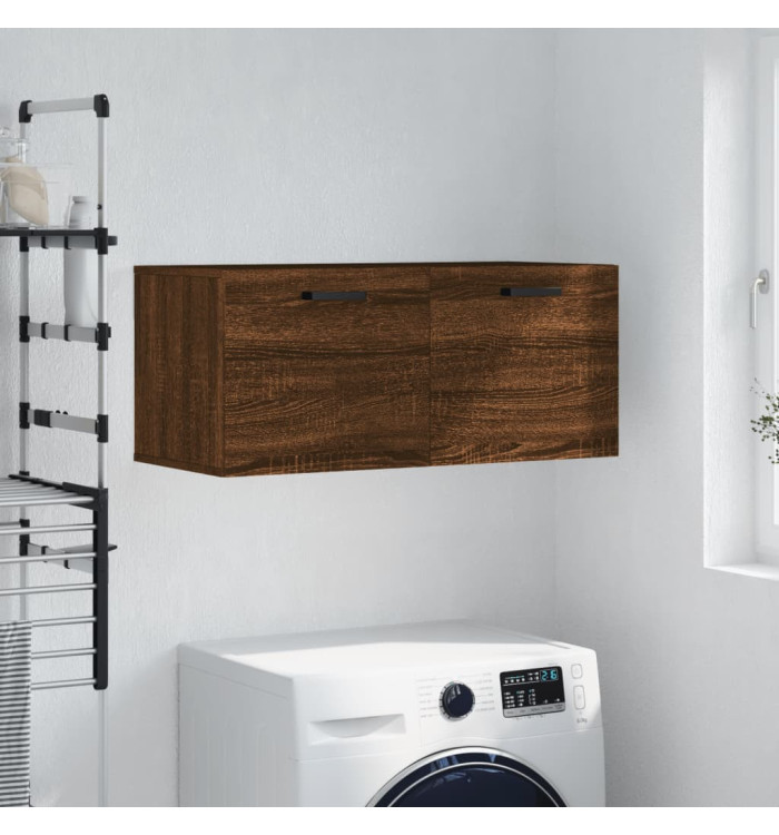 Armoire murale chêne marron 80x36,5x35 cm bois d'ingénierie | Mobilier & Déco