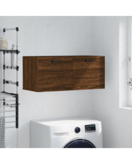 Armoire murale chêne marron 80x36,5x35 cm bois d'ingénierie | Mobilier & Déco