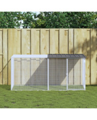 Poulailler avec toit anthracite 203x98x90 cm acier galvanisé | Mobilier & Déco