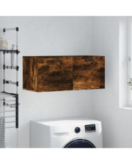 Armoire murale chêne fumé 80x36,5x35 cm bois d'ingénierie | Mobilier & Déco