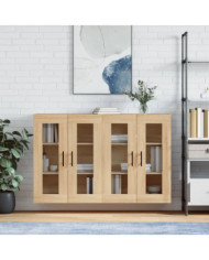 Armoires murales 2 pcs chêne sonoma bois d'ingénierie | Mobilier & Déco