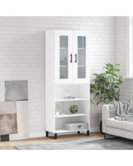 Buffet haut Blanc 69,5x34x180 cm Bois d'ingénierie | Mobilier & Déco