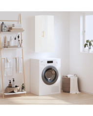 Armoire murale blanc brillant 34,5x34x90 cm | Mobilier & Déco