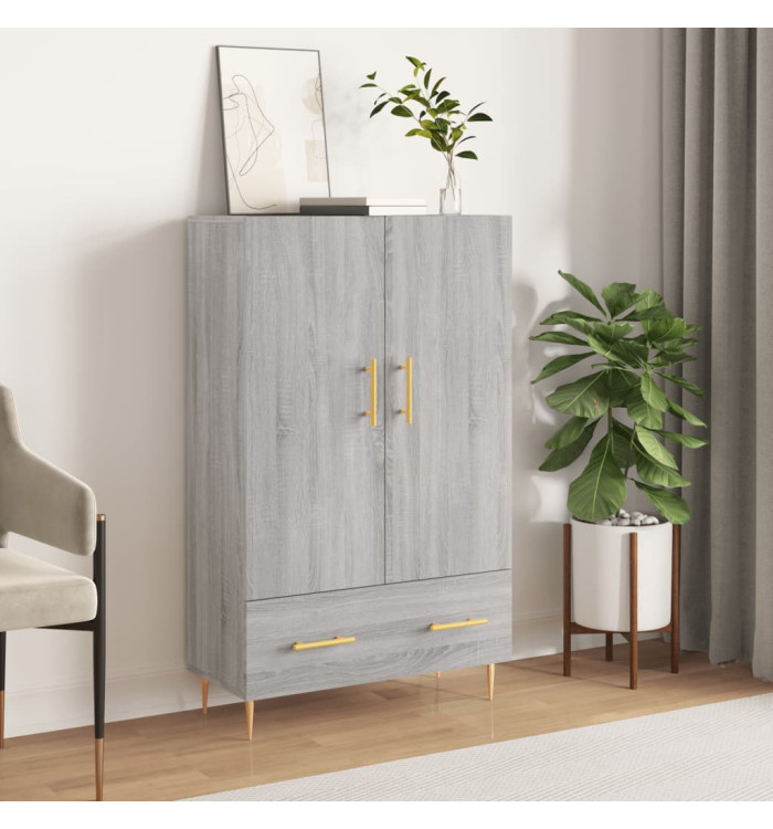 Buffet haut sonoma gris 69,5x31x115 cm bois d'ingénierie | Mobilier & Déco