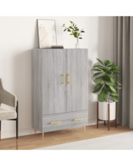 Buffet haut sonoma gris 69,5x31x115 cm bois d'ingénierie | Mobilier & Déco