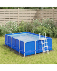 Bâche de piscine gris clair 300x220 cm géotextile polyester | Mobilier & Déco