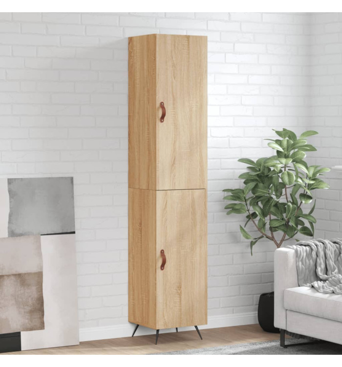 Buffet haut Chêne sonoma 34,5x34x180 cm Bois d'ingénierie | Mobilier & Déco