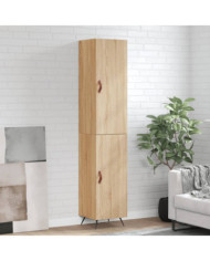 Buffet haut Chêne sonoma 34,5x34x180 cm Bois d'ingénierie | Mobilier & Déco