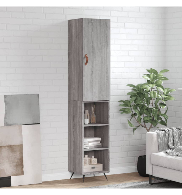 Buffet haut Sonoma gris 34,5x34x180 cm Bois d'ingénierie | Mobilier & Déco
