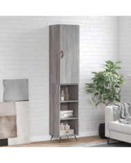 Buffet haut Sonoma gris 34,5x34x180 cm Bois d'ingénierie | Mobilier & Déco