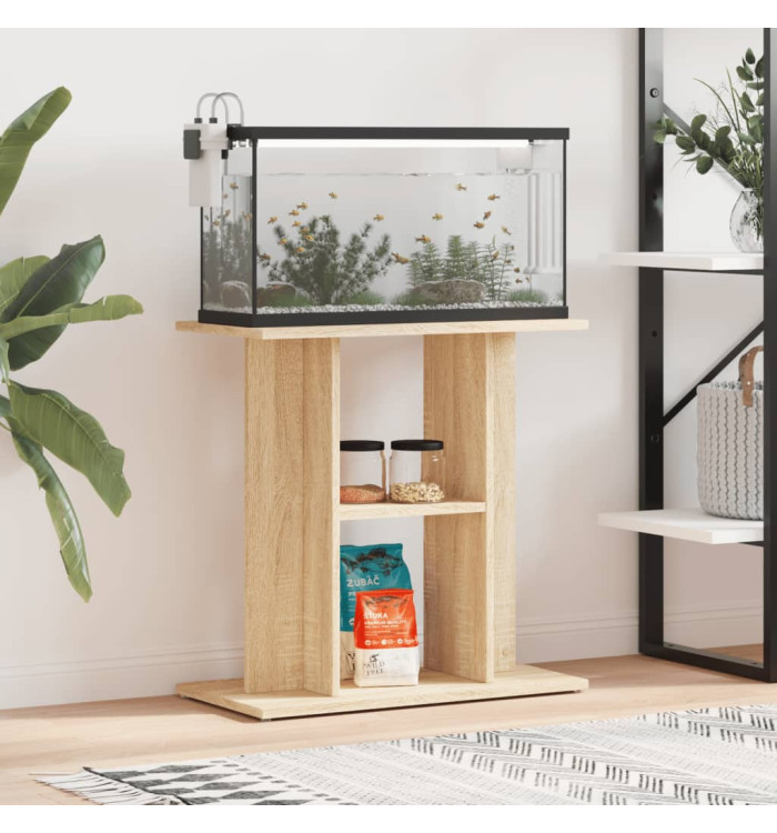 Support pour aquarium chêne sonoma 60x30x60cm bois d'ingénierie | Mobilier & Déco
