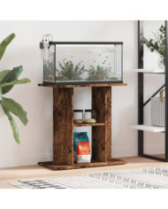 Support pour aquarium chêne fumé 60x30x60 cm bois d'ingénierie | Mobilier & Déco