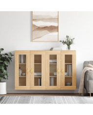 Armoires murales 2 pcs chêne sonoma bois d'ingénierie | Mobilier & Déco
