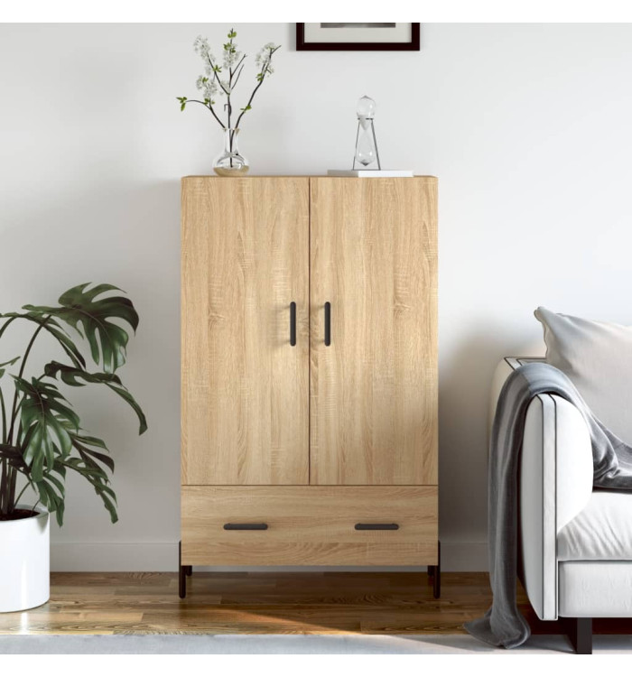 Buffet haut chêne sonoma 69,5x31x115 cm bois d'ingénierie | Mobilier & Déco