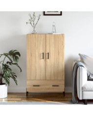 Buffet haut chêne sonoma 69,5x31x115 cm bois d'ingénierie | Mobilier & Déco