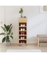 Armoire à chaussures chêne sonoma 30x35x105cm bois d'ingénierie | Mobilier & Déco