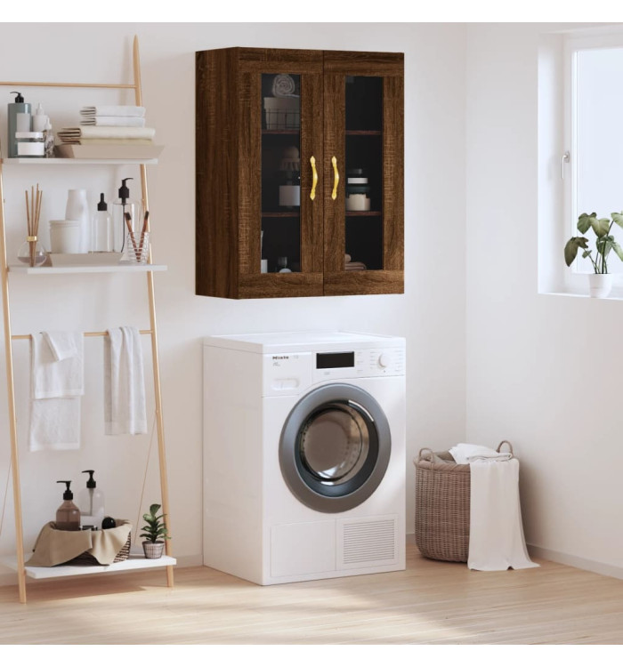 Armoire murale chêne marron 69,5x34x90 cm | Mobilier & Déco