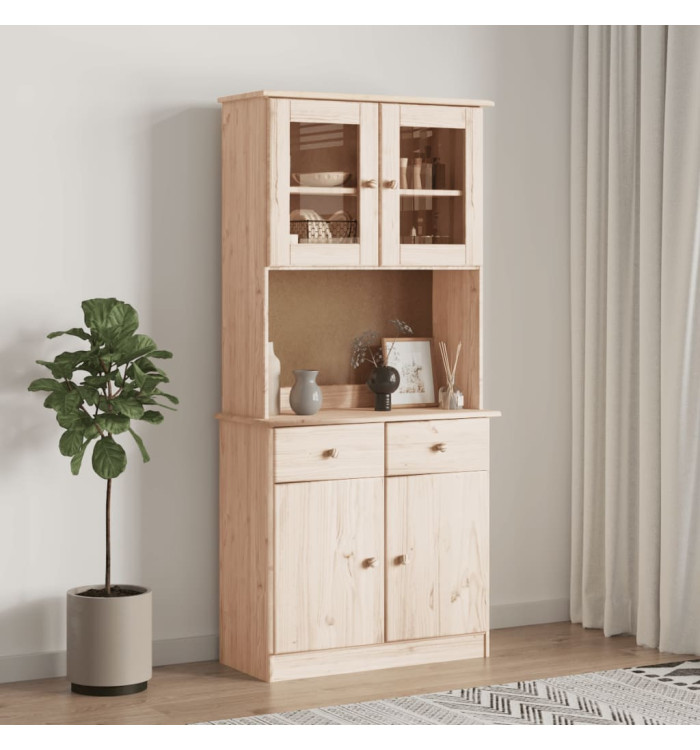 Buffet ALTA 77x35x165 cm bois massif de pin | Mobilier & Déco