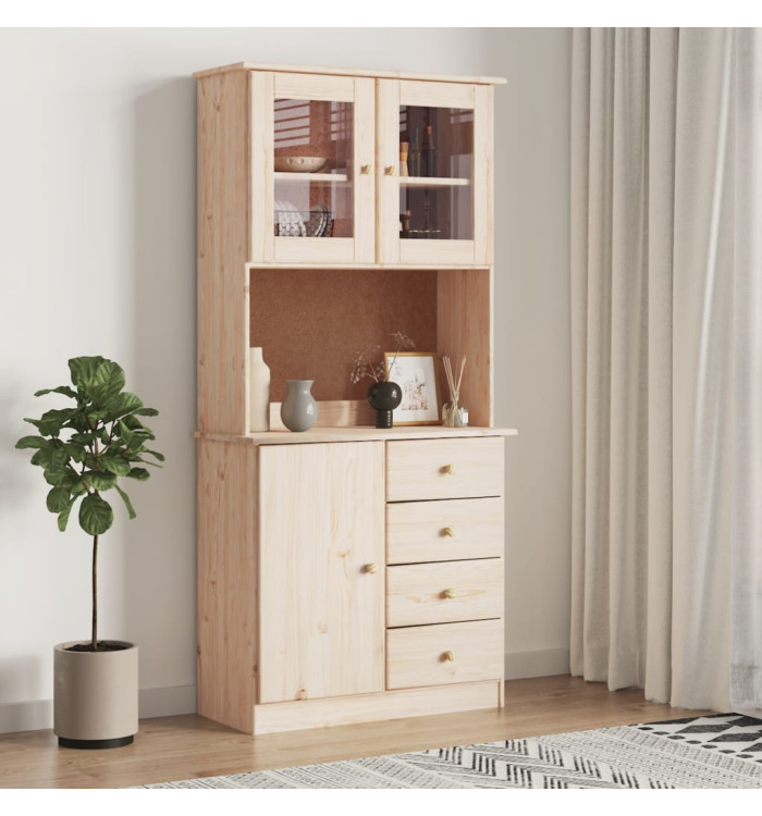 Buffet ALTA 77x35x165 cm bois massif de pin | Mobilier & Déco