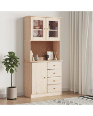 Buffet ALTA 77x35x165 cm bois massif de pin | Mobilier & Déco