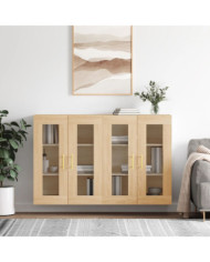 Armoires murales 2 pcs chêne sonoma bois d'ingénierie | Mobilier & Déco