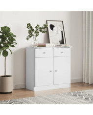 Buffet ALTA blanc 77x35x73 cm bois massif de pin | Mobilier & Déco