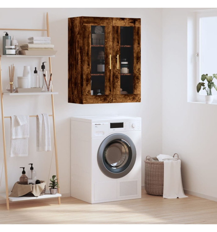 Armoire murale chêne fumé 69,5x34x90 cm | Mobilier & Déco