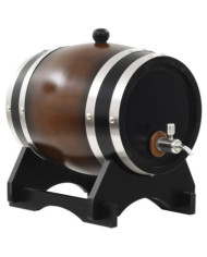 Tonneau à vin avec robinet Pin massif 6 L | Mobilier & Déco