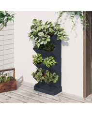Ensemble de jardinières verticales 4 pcs Anthracite PP | Mobilier & Déco