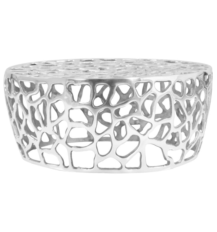 Table basse Aluminium moulé 70x30 cm Argenté | Mobilier & Déco