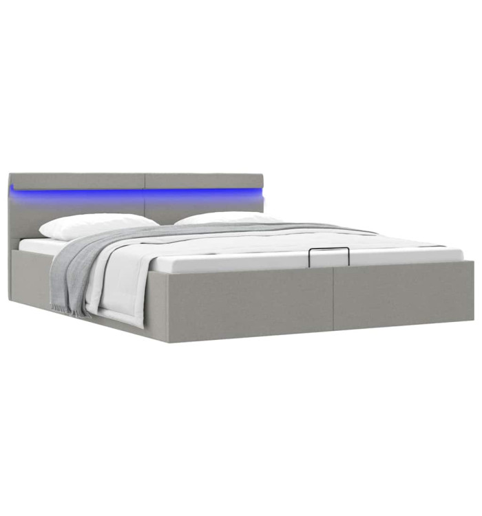 Cadre de lit à rangement hydraulique sans matelas 160x200 cm | Mobilier & Déco