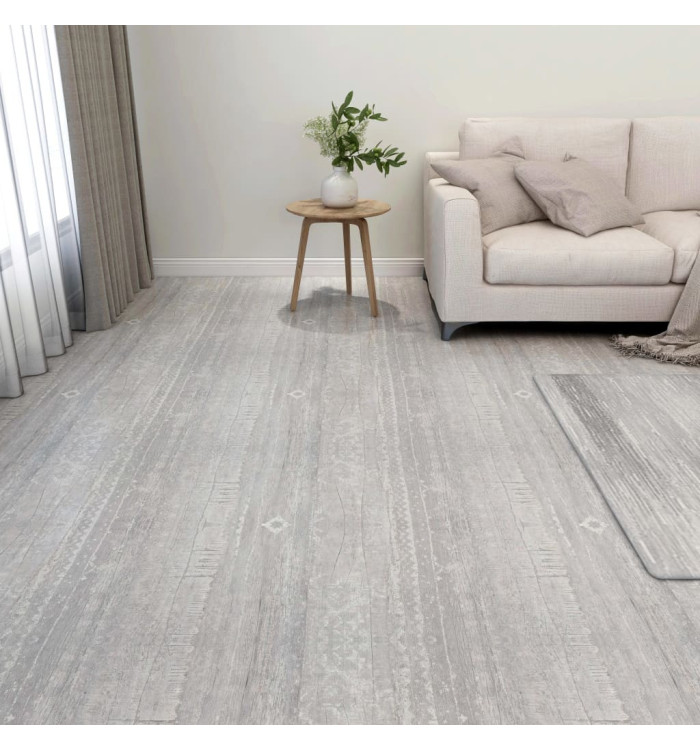 Dalles de plancher autoadhésives 55 pcs PVC 5,11 m² gris | Mobilier & Déco