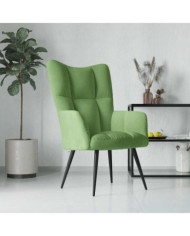 Chaise de relaxation Vert clair Velours | Mobilier & Déco