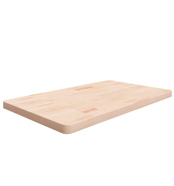 Comptoir de salle de bain 100x60x4 cm Bois massif non traité | Mobilier & Déco