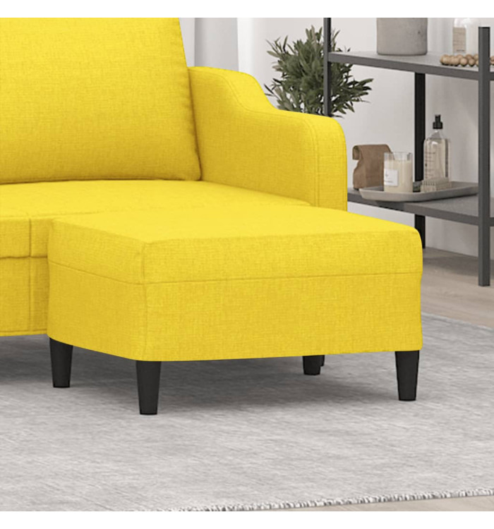 Repose-pied Jaune clair 70x55x41 cm Tissu | Mobilier & Déco