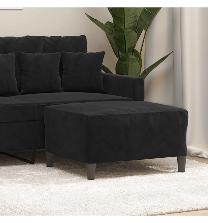 Repose-pied Noir 70x55x41 cm Velours | Mobilier & Déco