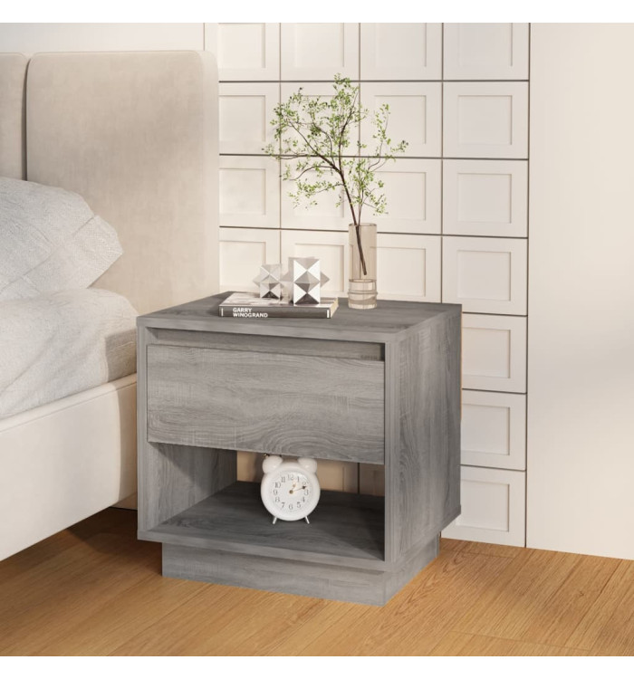 Table de chevet Sonoma gris 45x34x44 cm bois d'ingénierie | Mobilier & Déco