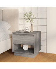 Table de chevet Sonoma gris 45x34x44 cm bois d'ingénierie | Mobilier & Déco