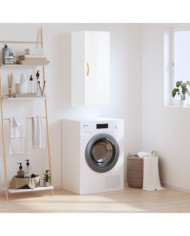 Armoire murale blanc brillant 34,5x34x90 cm | Mobilier & Déco
